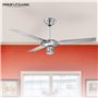 PROFI CARE PC DVL 3071 - Ventilateur de plafond - 3 pales - 122cm – Circulation d’air optimale - Chrome 330710