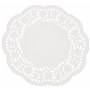 Unbekannt Rayher Hobby 59225102 Lot de 60 Feuilles de Papier Dentelle, Rondes, SB-Btl Blanc