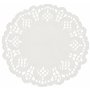 Unbekannt Rayher Hobby 59225102 Lot de 60 Feuilles de Papier Dentelle, Rondes, SB-Btl Blanc