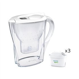 Carafe filtrante Marella avec 3 filtres inclus