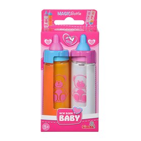 Simba Sleep New Born Baby Bouteille Magique avec Contenu disparaître 1 x Lait et 1 x jus 12 cm 105560011