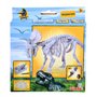Simba 104342547 Dinosquelette à creuser, 3 compartiments assortis, livré en un seul article, T-Rex, tricératops, stégosaure, 3 f