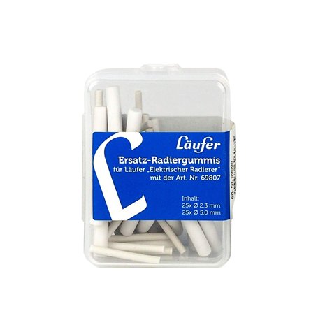 Läufer 69608 Lot de 25 gommes de rechange en 2 tailles pour gomme électrique