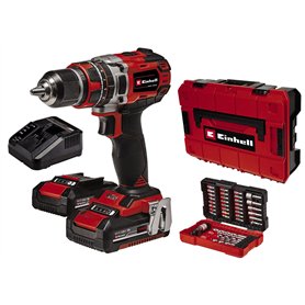 Einhell Power X-Change Perceuse-visseuse sans fil 50 Nm avec 2 batteries et chargeur – Perceuse combinée 3 en 1 sans balais 18 V
