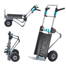 wolfcraft 5535000 -Système de transport TS 2500 - La solution 2-en-1 : diable et chariot