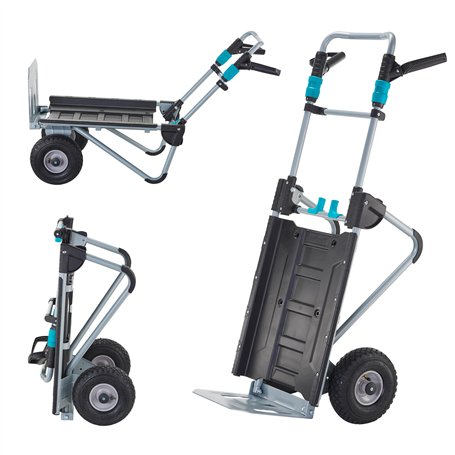 wolfcraft 5535000 -Système de transport TS 2500 - La solution 2-en-1 : diable et chariot