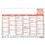 Zettler - Calendrier des jours de travail 2025 blanc/rouge