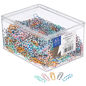 ALCO-Albert 2259-26 Lot de 1000 pinces à lettres rondes Multicolore 26 mm