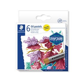STAEDTLER 2420 - Etui carton 6 pastels à l'huile couleurs métalliques assorties - Edition Design Journey 2420M C6-C