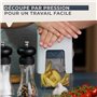 Fackelmann 27902 Coupe frite Manuel avec récipient et Brosse de Nettoyage, Coupe légumes, Coupe frite, ustensile de Cuisine, Pla