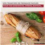 Fackelmann 45861 Coupe fromage en tranches en aluminium avec rouleau et fil de coupe, trancheur à fromage, portionneuse à fromag