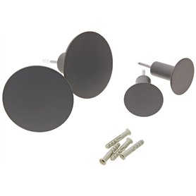 blomus Ponto 65800 Lot de 4 crochets muraux de couleur moderne tendance Gunmetal