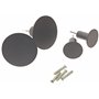 blomus Ponto 65800 Lot de 4 crochets muraux de couleur moderne tendance Gunmetal