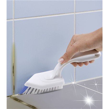 Maximex Brosse à joints Profi poignée ergonomique Blanc