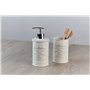 WENKO Distributeur de Savon Home - Distributeur de Savon Liquide Capacité: 0.35 l, Acier, 8.5 x 16.5 x 7 cm, Crème