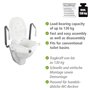 WENKO Adaptateur abattant à accoudoirs Secura, Plastique, 5535 x 37.5 x 47.542.5 cm, Blanc