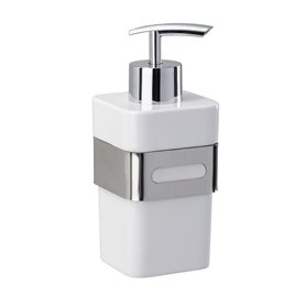 WENKO Distributeur de savon en acier inox Premium Plus Capacité: 0.34 l