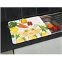 WENKO Protège-plaques de cuisson Citrons, grand, recouvrement de cuisinière pour plaques de cuisson vitrocéramiques, verre tremp