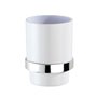 WENKO Turbo-Loc® gobelet à Dents Quadro - Fixer sans percer de Trous, Plastique (ABS), 7 x 10 x 9.5 cm, Chromé