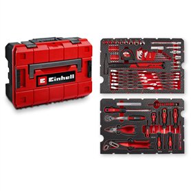 Original Einhell E-CASE 80 pcs. valise d'outils (set d'outils de haute qualité dans valise en plastique robuste et empilable com