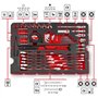 Original Einhell E-CASE 80 pcs. valise d'outils (set d'outils de haute qualité dans valise en plastique robuste et empilable com