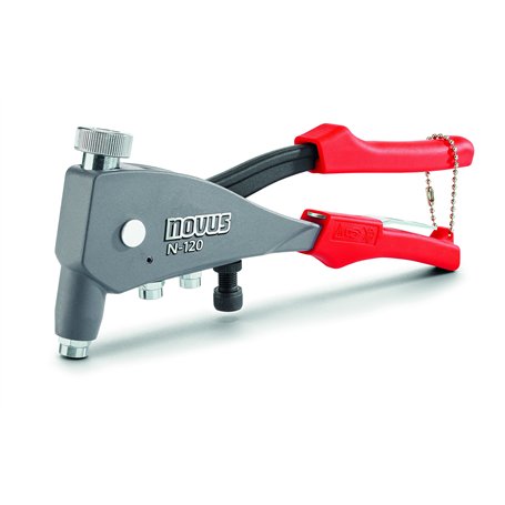 Novus Pince à rivets N-120 Universelle pour une utilisation à une seule main - Riveteuse avec embouts intégrés - Pince à riveter
