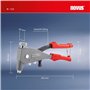 Novus Pince à rivets N-120 Universelle pour une utilisation à une seule main - Riveteuse avec embouts intégrés - Pince à riveter