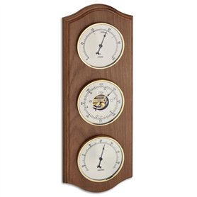TFA 20.1076.01B Station météorologique analogique d'intérieur à 3 Cadrans Chêne