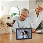 TFA Dostmann Cadre Photo numérique Wi-FI 37 1000 cm avec Application Frameo, Port USB, pour vidéos et Photos, Heure + Affichage 