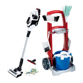 Chariot ménage avec l'aspirateur Unlimited de Bosch - Chariot d'une grande stabilité
