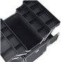 HMF 14902-02 Coffre à outils vide, boîte à pêche en aluminium, cloisons individuelles, 36,5 x 35 x 22 cm
