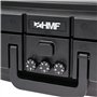 HMF 250437 Boîte à documents ignifuge étanche avec serrure à combinaison | DIN A4 | 44,5 x 16,5 x 33 cm | Noir