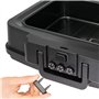 HMF 250437 Boîte à documents ignifuge étanche avec serrure à combinaison | DIN A4 | 44,5 x 16,5 x 33 cm | Noir