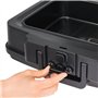 HMF 250437 Boîte à documents ignifuge étanche avec serrure à combinaison | DIN A4 | 44,5 x 16,5 x 33 cm | Noir