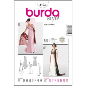 Burda B2493 Patron de Couture Joséphine 19 x 13 cm
