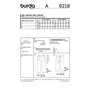 Burda 6218 Pantalon ou pantacourt femme droit poches invisibles ou plaquées - du 46 au 56 Blanc