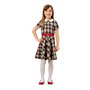 Burda 9379 - Modèle filles robe avec jupe cloche et motif à carreaux (Kids, taille 110-140) Niveau 2 lumière, Blanc
