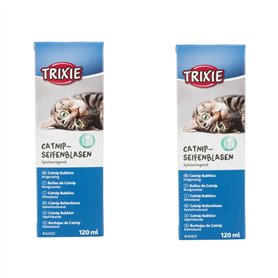 Trixie Catnip Bulles de Savon | Pack Double | 2 x 120 ML | Bulles de Savon pouvant stimuler Le Jeu | Contient Un extrait de cata