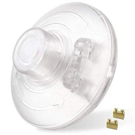 Interrupteur de lampe avec contacts à vis - Interrupteur à pied - Interrupteur intermédiaire - 1 pôle - 2 A - Transparent - Inte