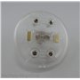 Interrupteur de lampe avec contacts à vis - Interrupteur à pied - Interrupteur intermédiaire - 1 pôle - 2 A - Transparent - Inte