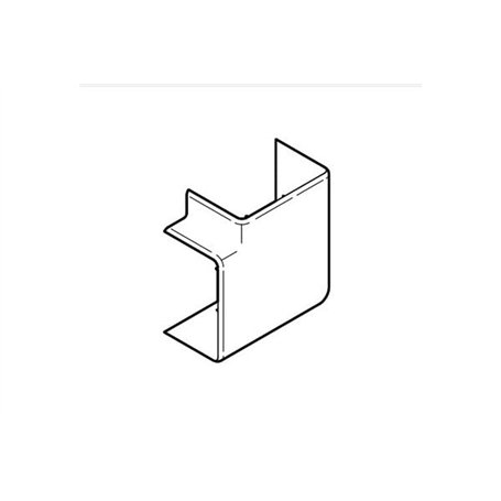 REHAU ANGLE PLAT POUR GOULOTTE CLIDI 130x55 PVC BLANC