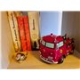 Kremers Schatzkiste Grande Tirelire Nostalgie Camion de Pompiers avec Bouchon à vis Figure Tirelire