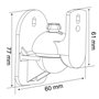My Wall HB 4 L Support Mural denceinte inclinable + pivotant Distance Entre Les Murs (Max.): 6 cm Noir 1 Paire(s)