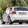 reer 88014 MommyLine Plaque de voiture pour femme enceinte « Rolling Mama » Rose
