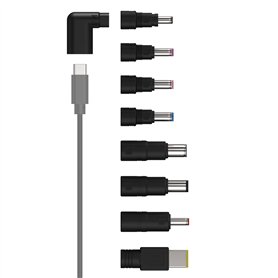 ANSMANN Set d'adaptateurs USB-C pour Ordinateur Portable (1 PCE) – Jeu d'adaptateurs compatibles avec de Nombreuses Marques de l