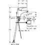Hansa 1102283 7833814 Mix Mitigeur de lavabo à levier simple avec garniture/tuyau de pression flexible Chromé