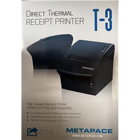 Energy 4016138689754 - Imprimante de reçus Thermique Metapace t-3 Noire