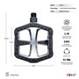 Wellgo Komfort-Pedale XL Pédale de vélo Argent, Noir
