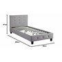 IDIMEX Lit Simple pour Adulte ou Enfant Reve Couchage 90 x 190 cm avec sommier 1 Place / 1 Personne, tête et Pied de lit capiton