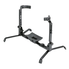 K&M 14941 Support d'instrument pour cor baryton Schwarz Stahl - Réglage variable pour cor baryton